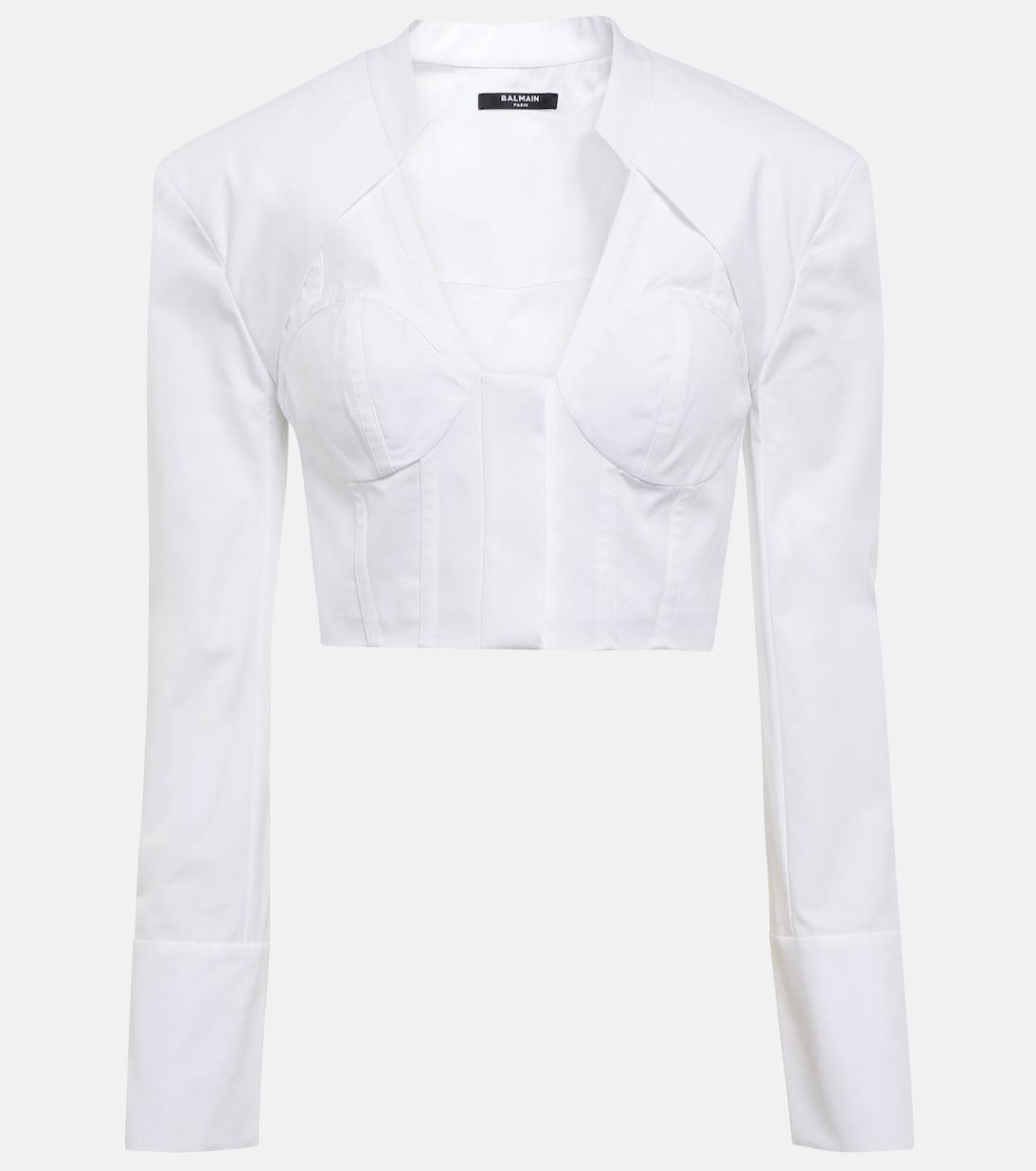 Camisa cropped de algodón | Balmain