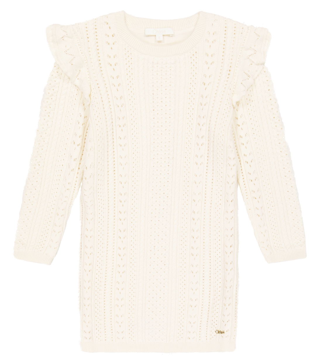 Kleid aus Baumwolle und Wolle | Chloé Kids