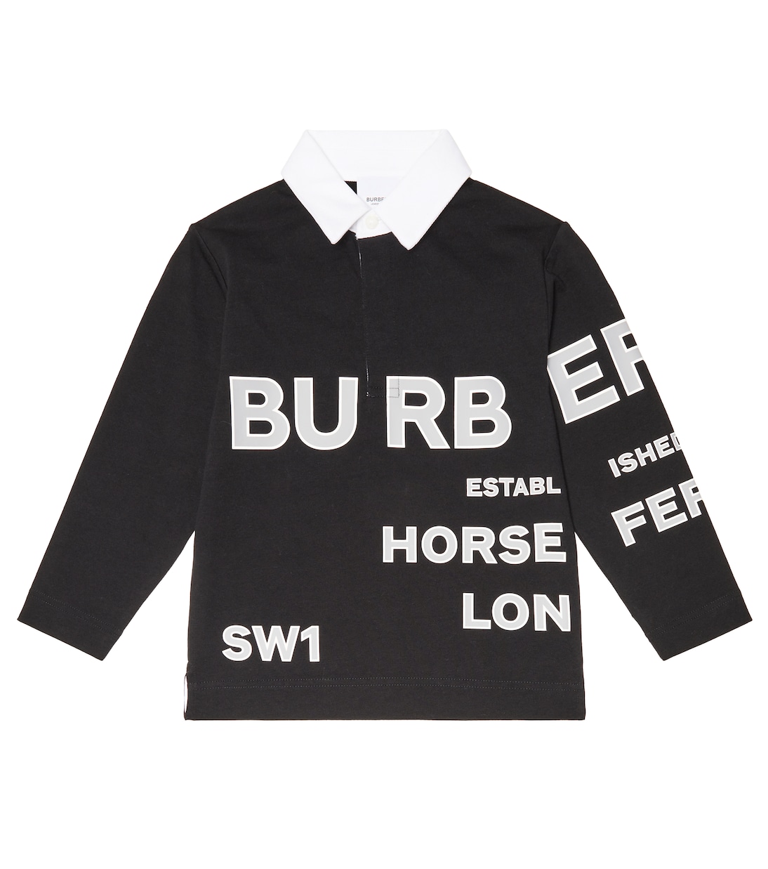프린트 코튼 폴로 셔츠 | Burberry Kids