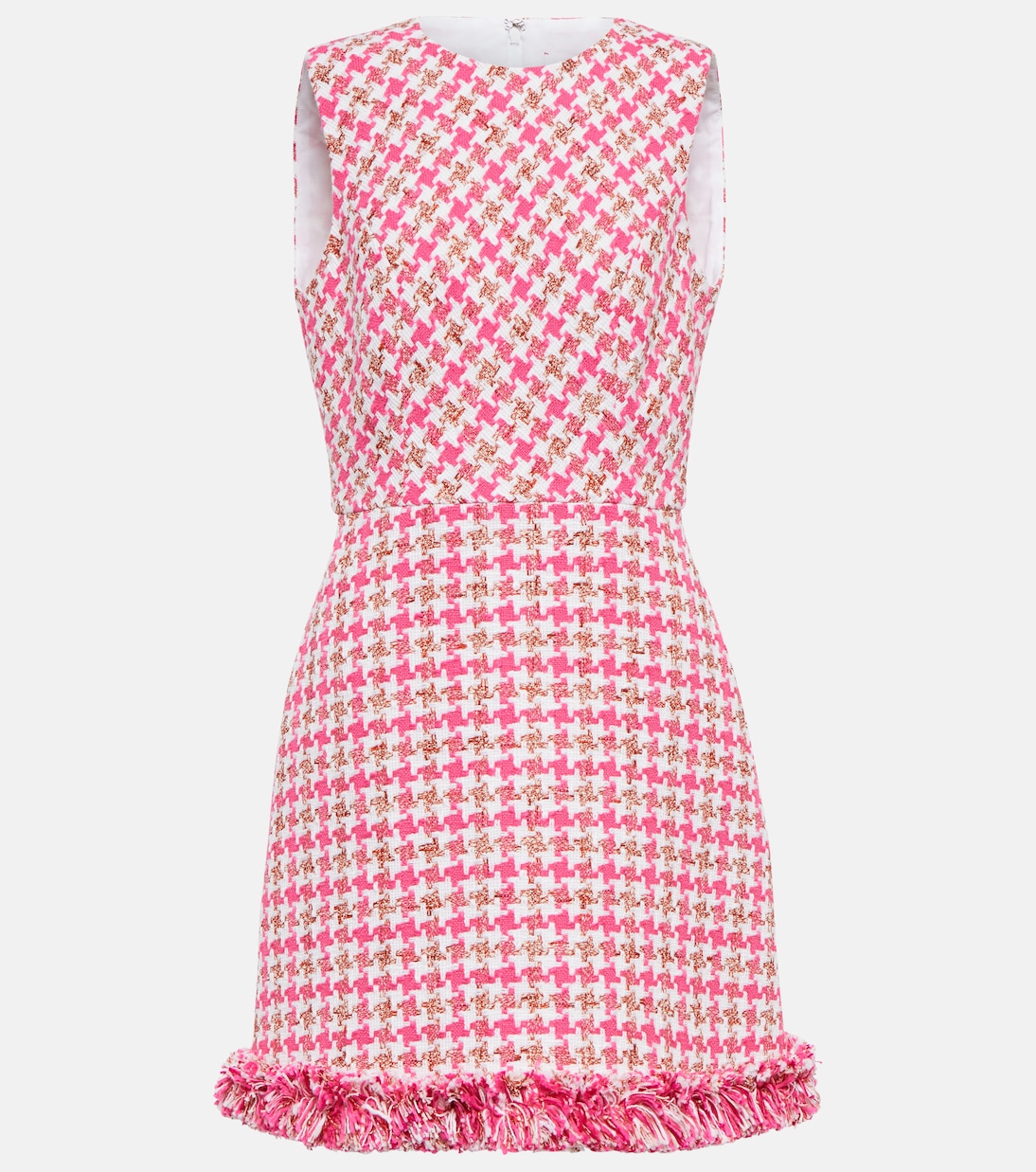 Fringe-trimmed tweed minidress | Carolina Herrera