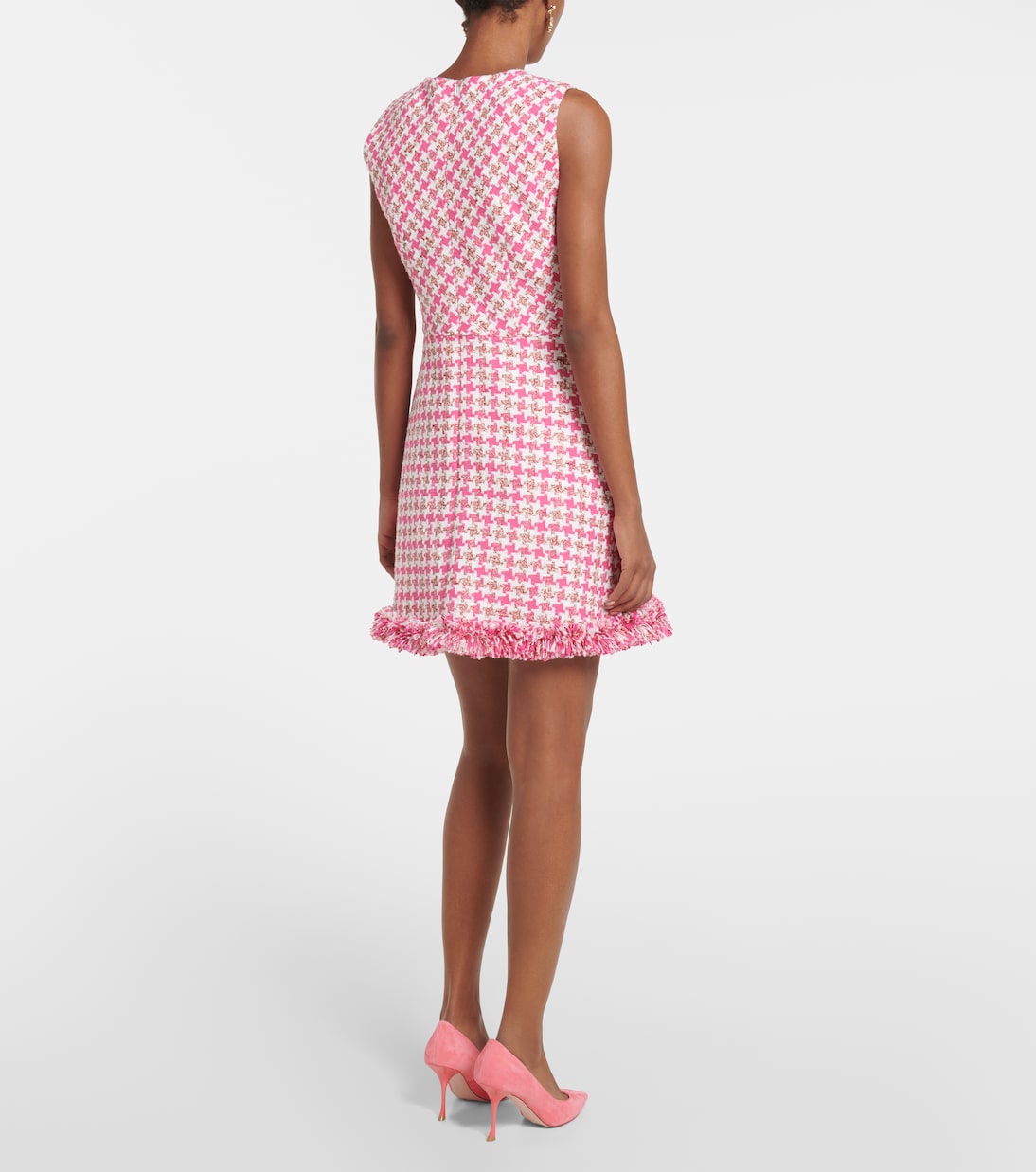 Fringe-trimmed tweed minidress | Carolina Herrera
