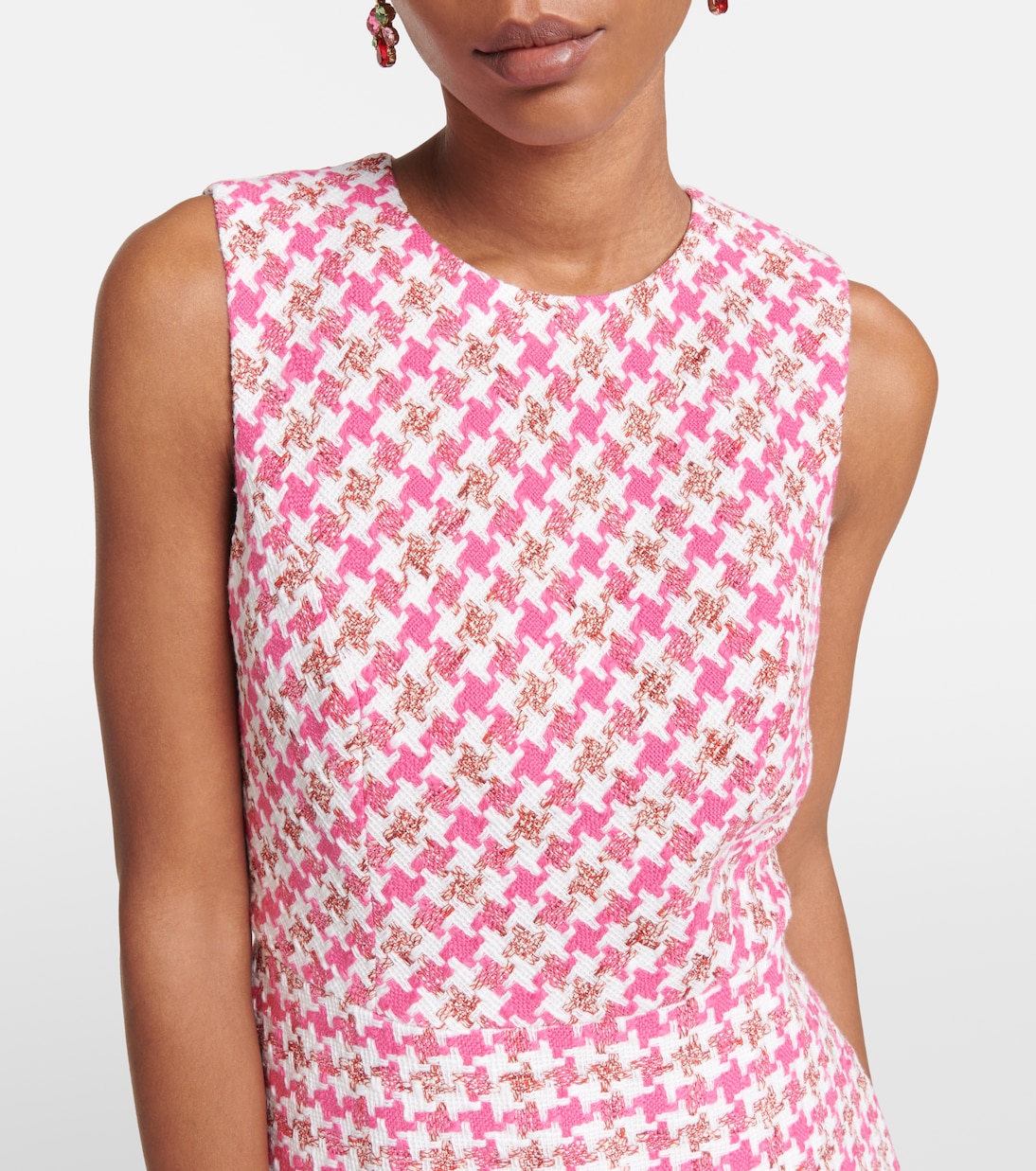 Fringe-trimmed tweed minidress | Carolina Herrera