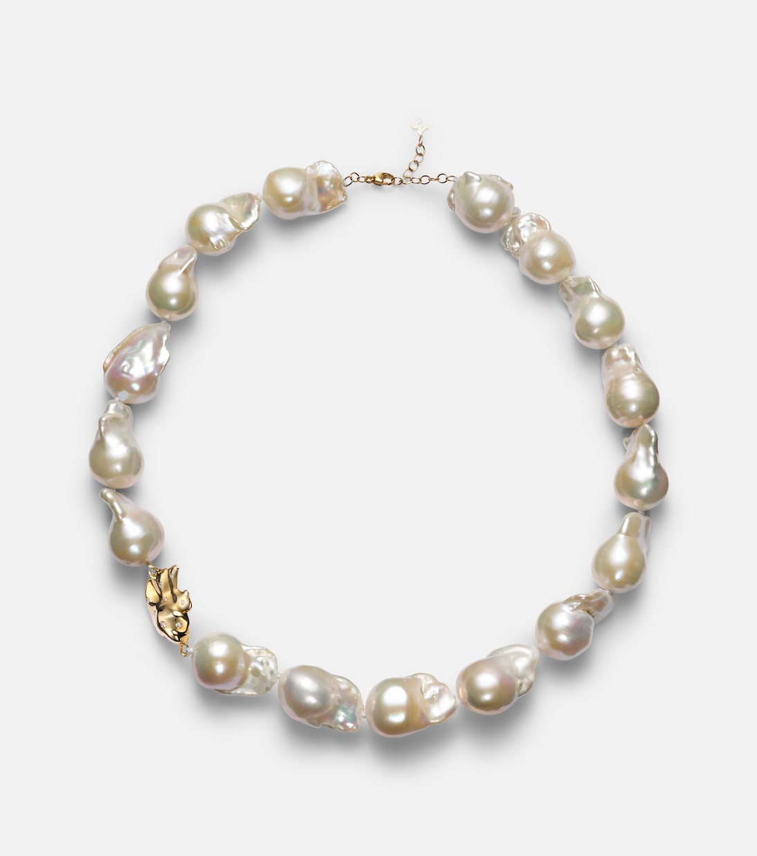 Collana in oro 14kt con perla barocca MATEO e dettagli diamantati per uno stile giovane e raffinato