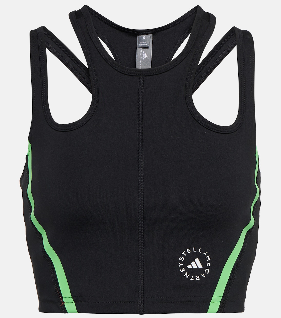 Top cropped in jersey con cut-out | Adidas by Stella McCartney