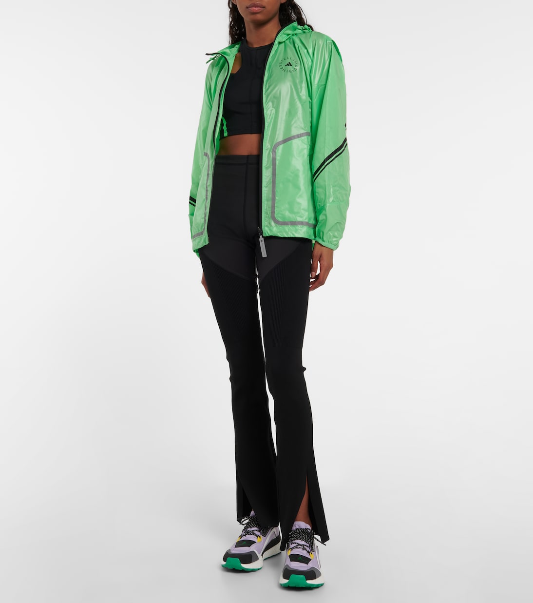 Top cropped in jersey con cut-out | Adidas by Stella McCartney