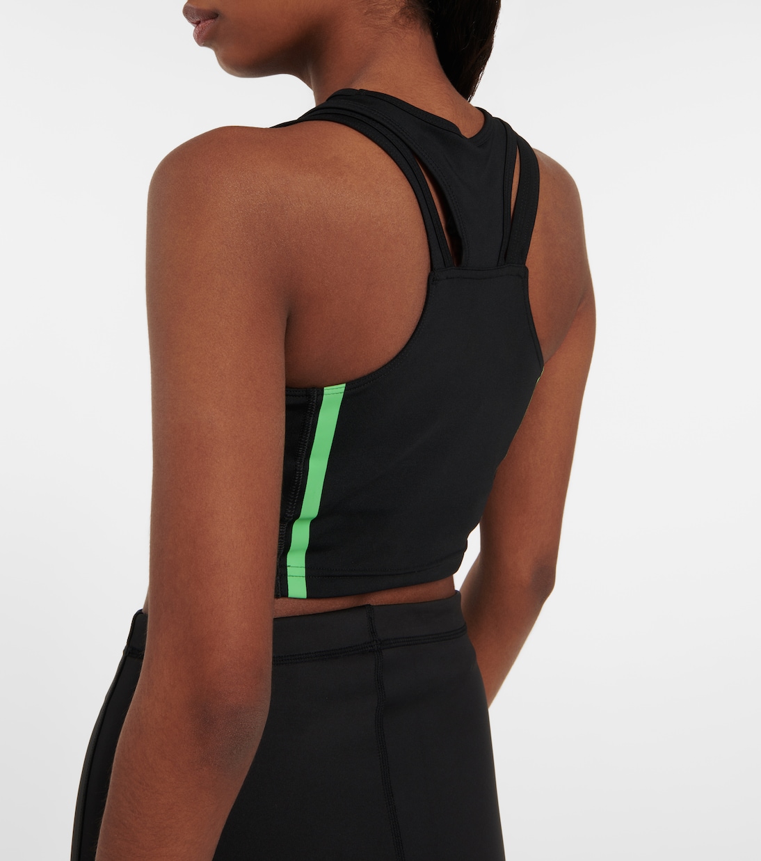 Top cropped in jersey con cut-out | Adidas by Stella McCartney