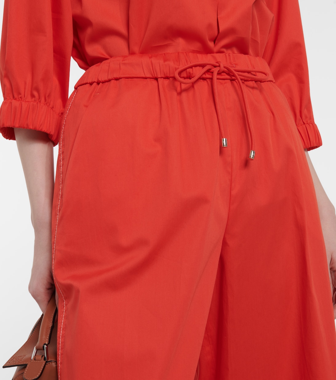 Leisure Cannone cropped cotton wide-leg pants | Max Mara