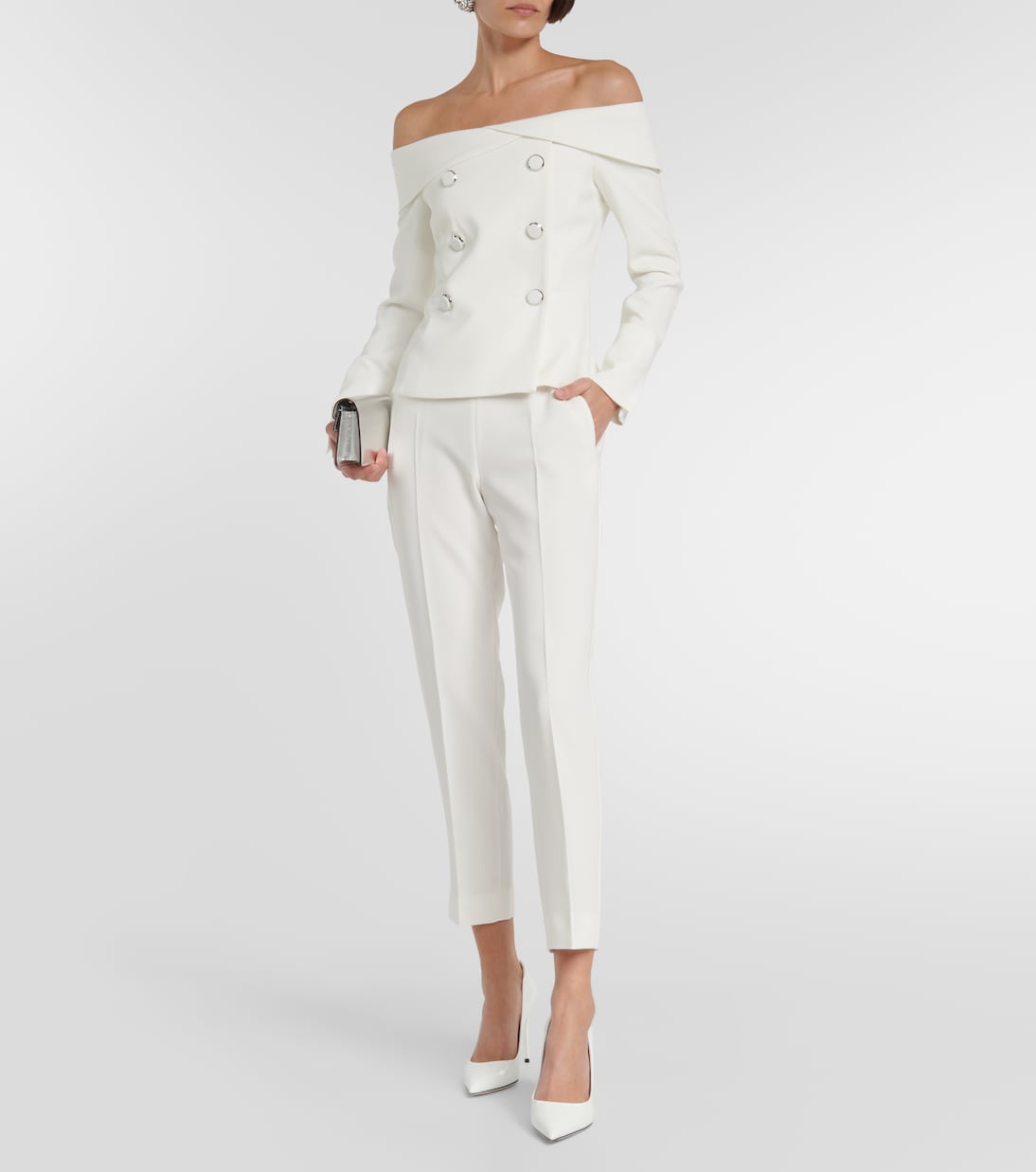 Bridal off-shoulder cady blazer | Max Mara