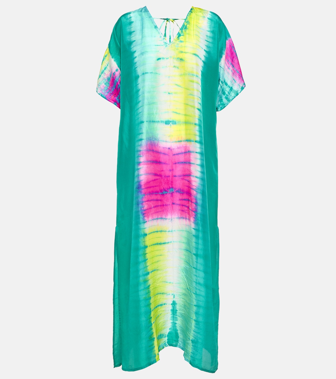 Tie-dyed silk kaftan | Anna Kosturova