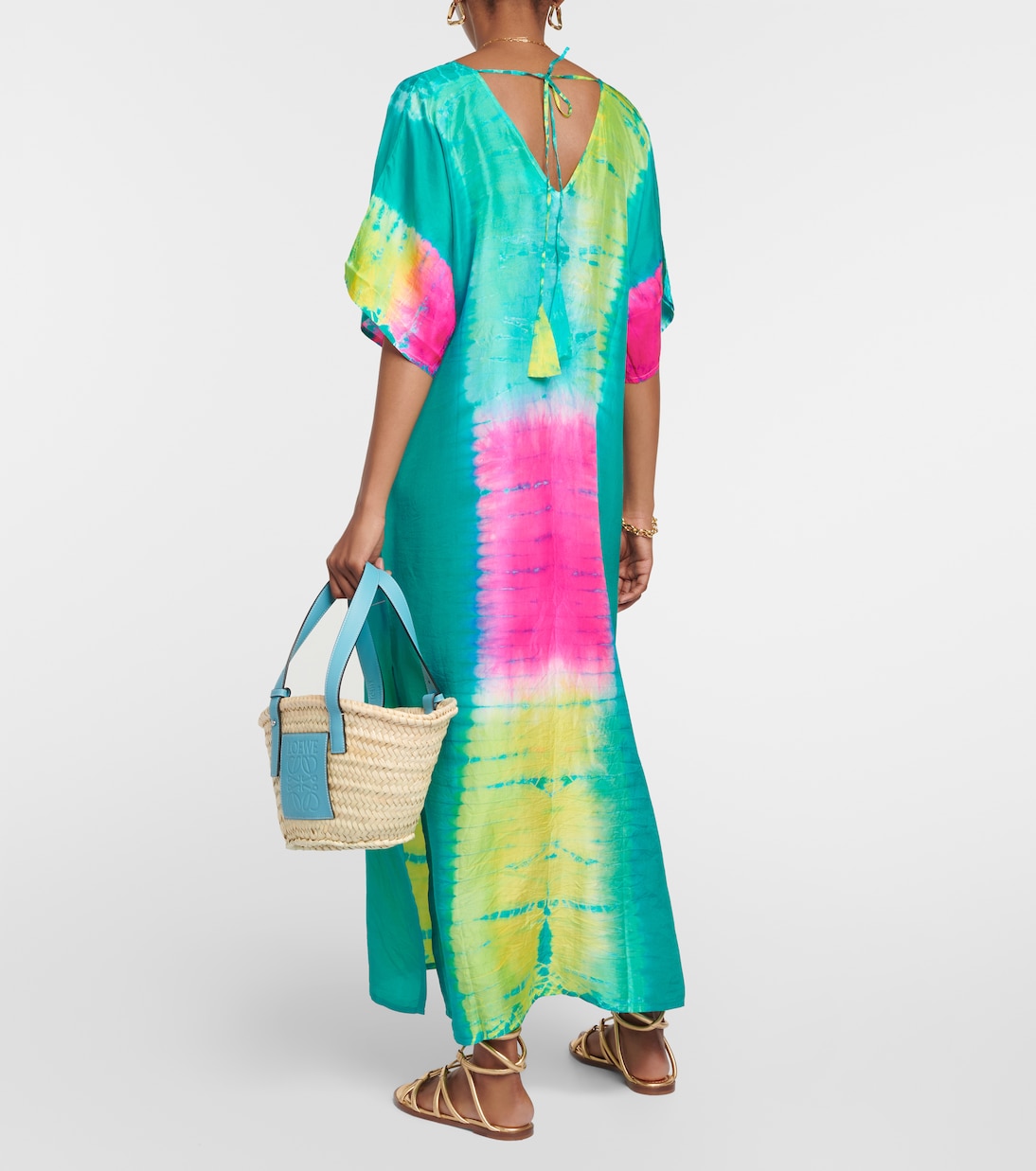 Tie-dyed silk kaftan | Anna Kosturova