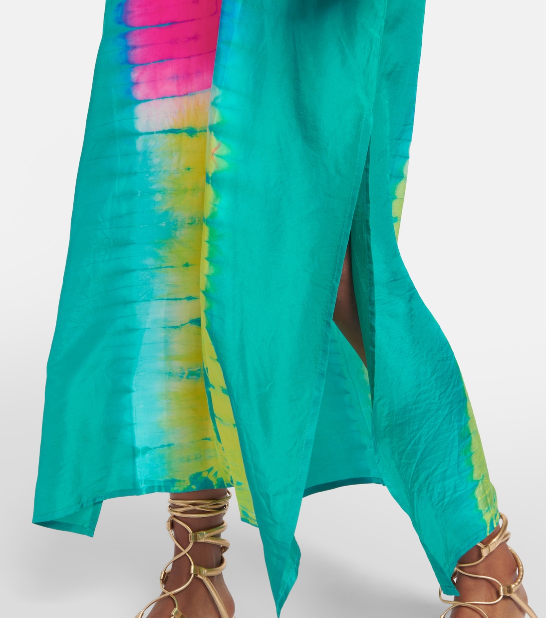 Tie-dyed silk kaftan | Anna Kosturova
