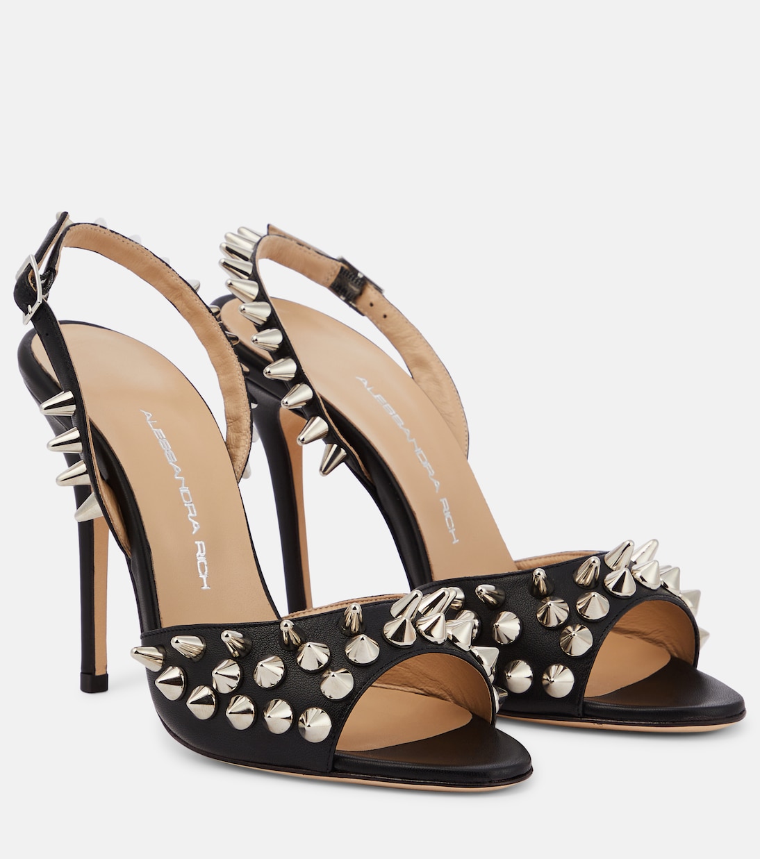 Sandales en cuir à ornements | Alessandra Rich