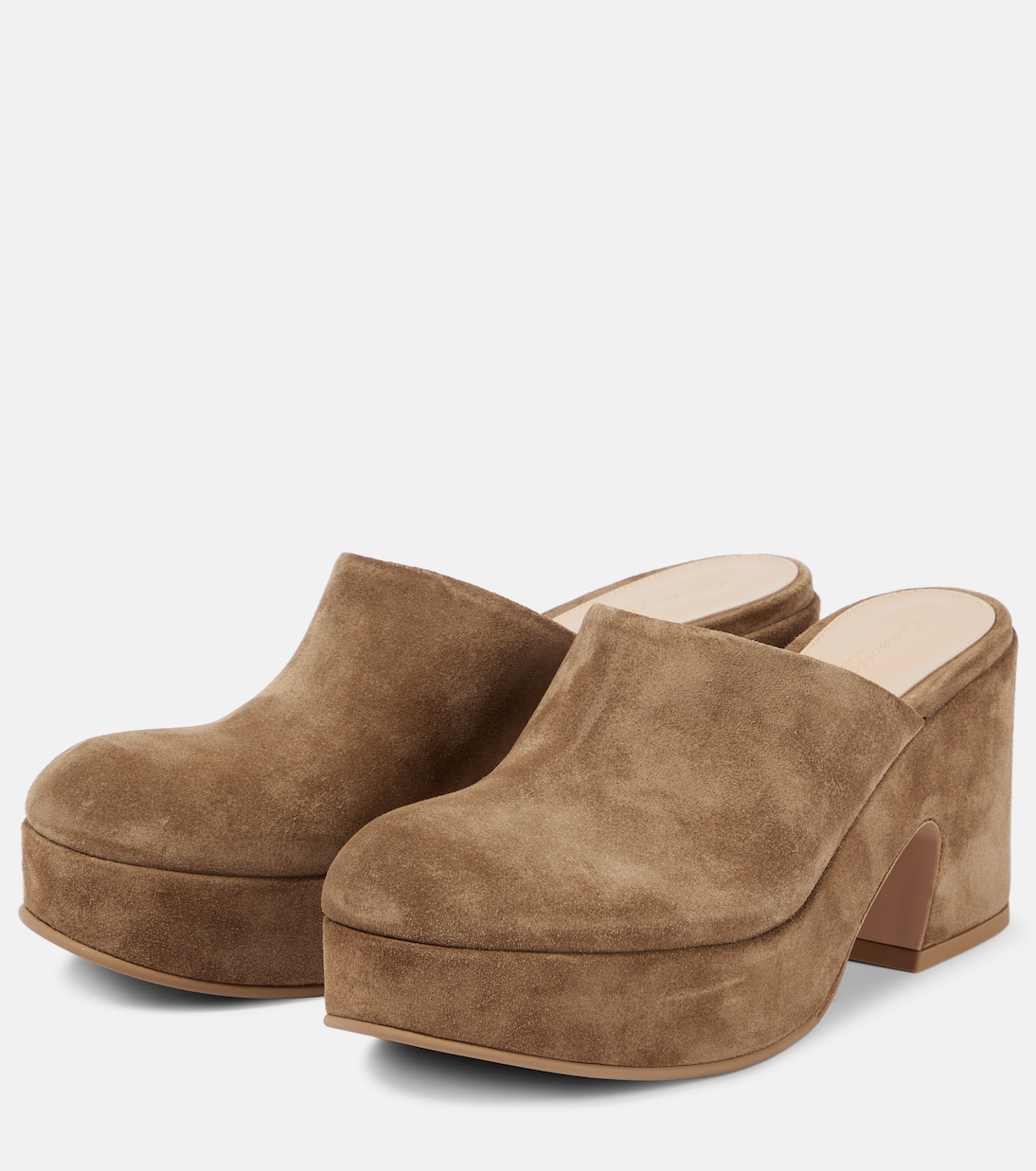 Mules Lyss in suede con plateau | Gianvito Rossi