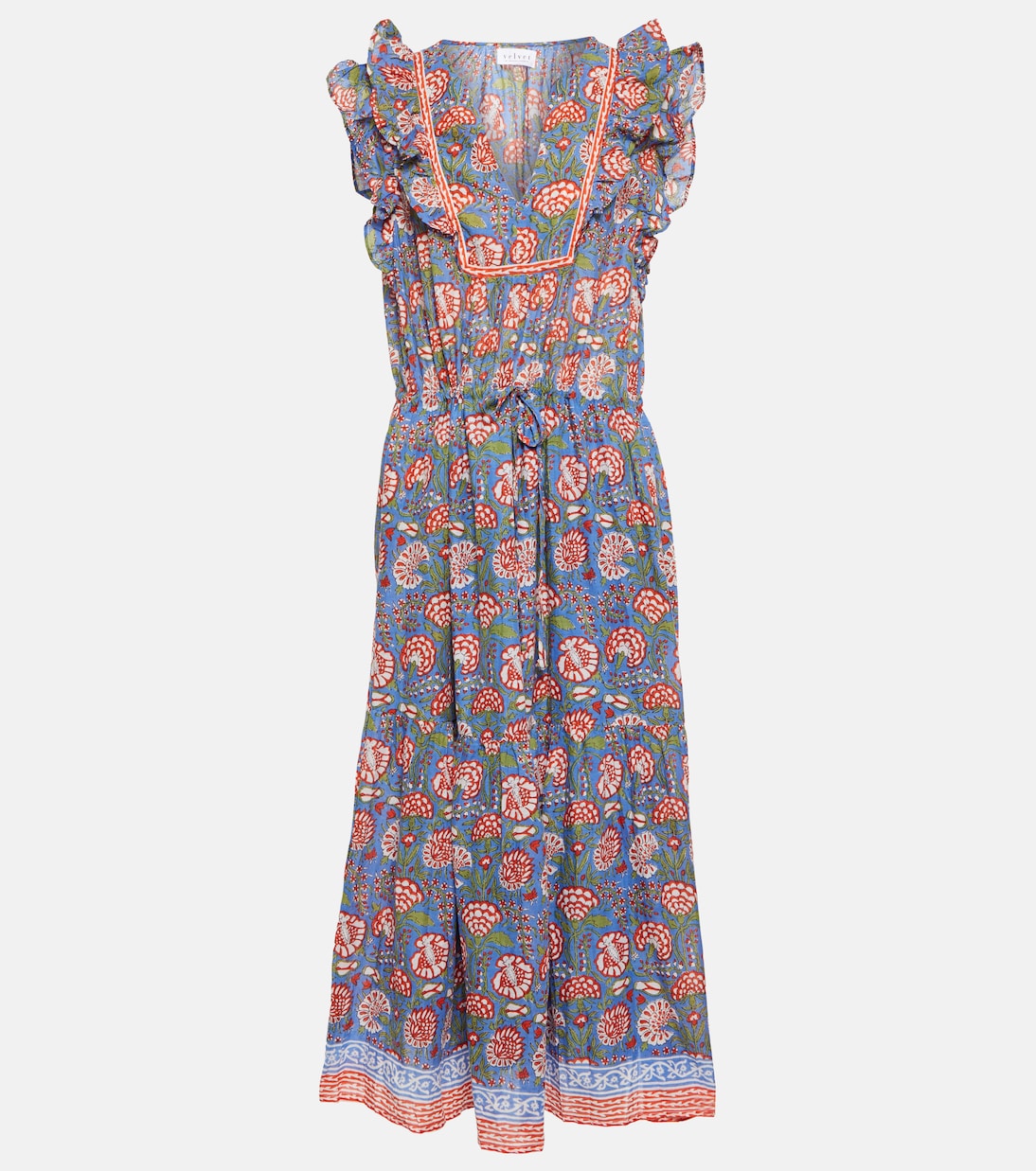 Rosalina cotton midi dress | Velvet