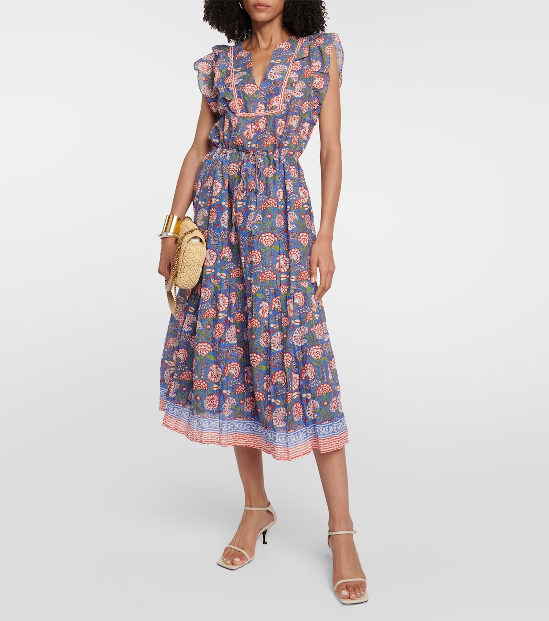 Rosalina cotton midi dress | Velvet