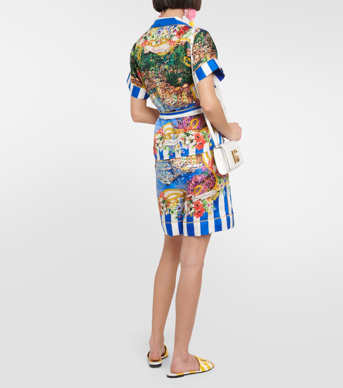 Camicia Portofino in seta con cintura | Dolce&Gabbana