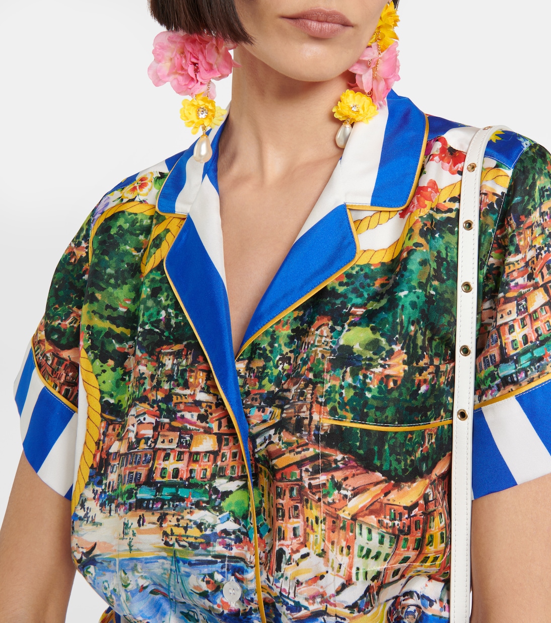 Camicia Portofino in seta con cintura | Dolce&Gabbana