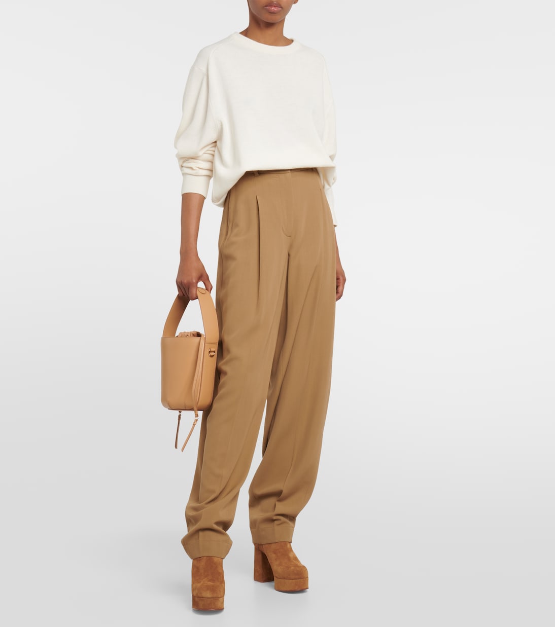 Lyna suede platform ankle boots | See By Chloé