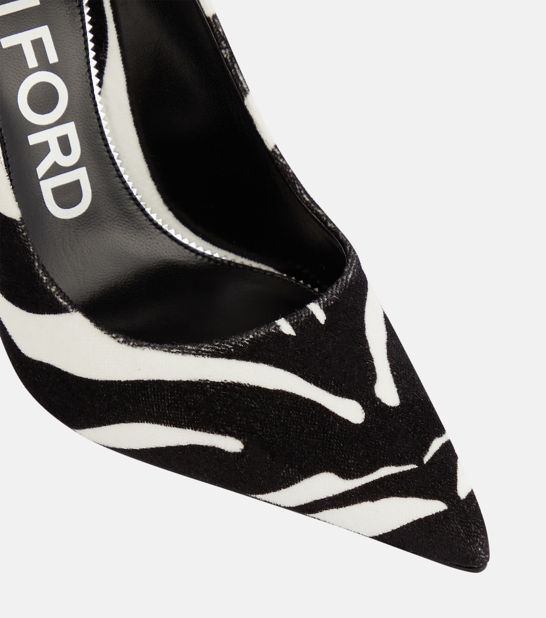 Padlock zebra-print velvet pumps | Tom Ford