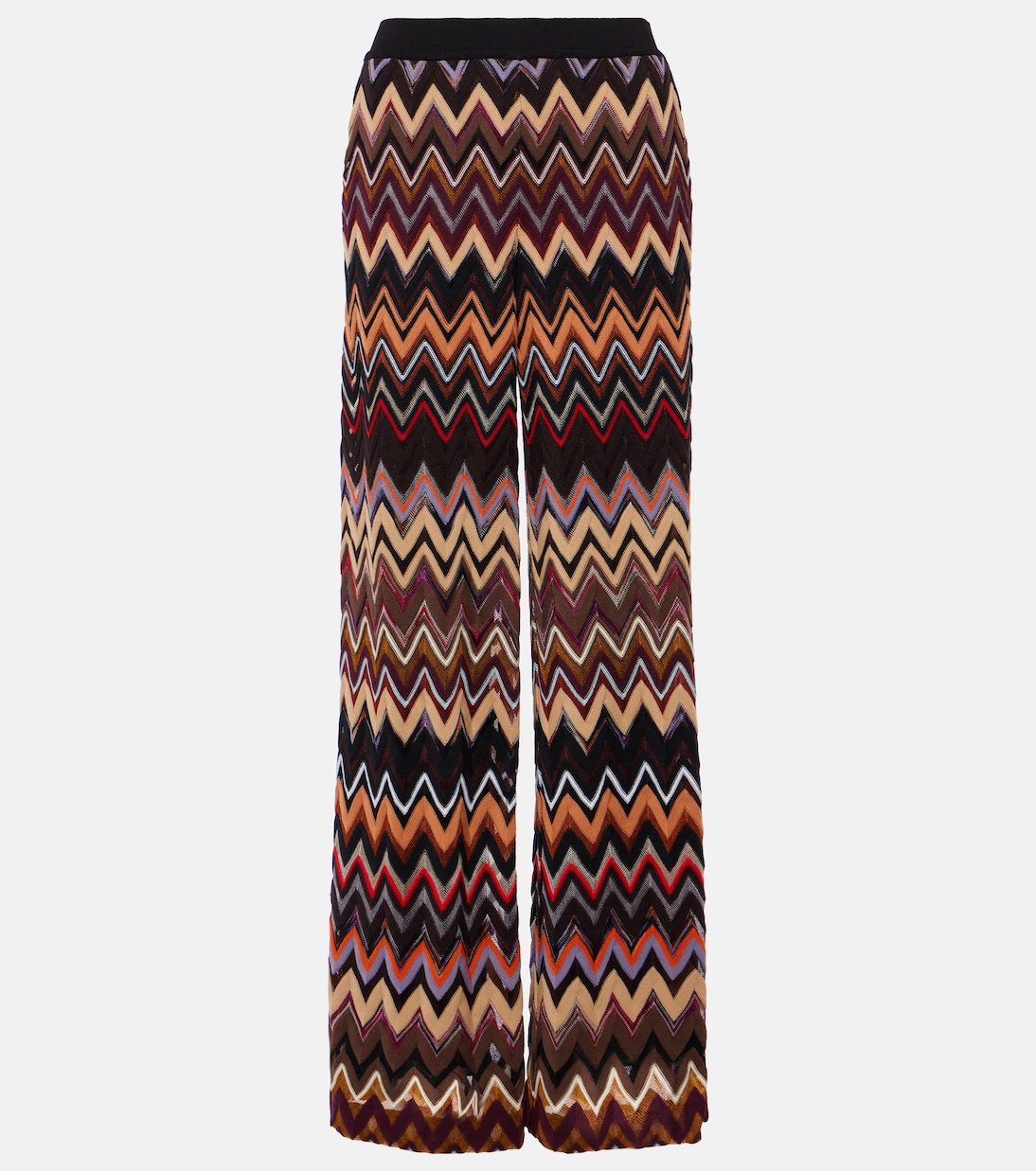 Zig Zag wool-blend wide-leg pants | Missoni
