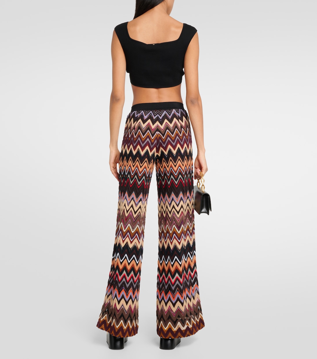 Zig Zag wool-blend wide-leg pants | Missoni