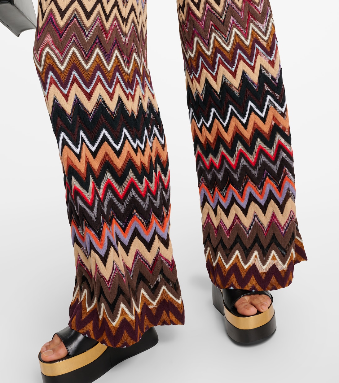 Zig Zag wool-blend wide-leg pants | Missoni