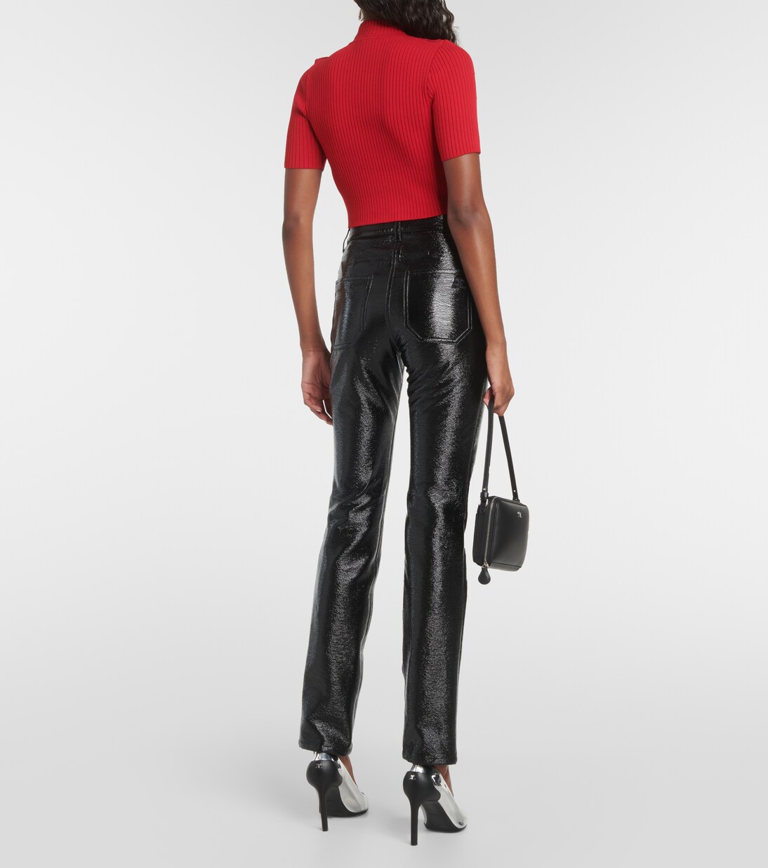 Ribbed-knit cropped sweater | Courrèges