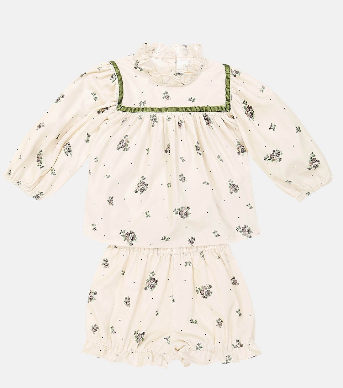 Bébé – Ensemble blouse et short Ayame en coton | C'era Una Volta