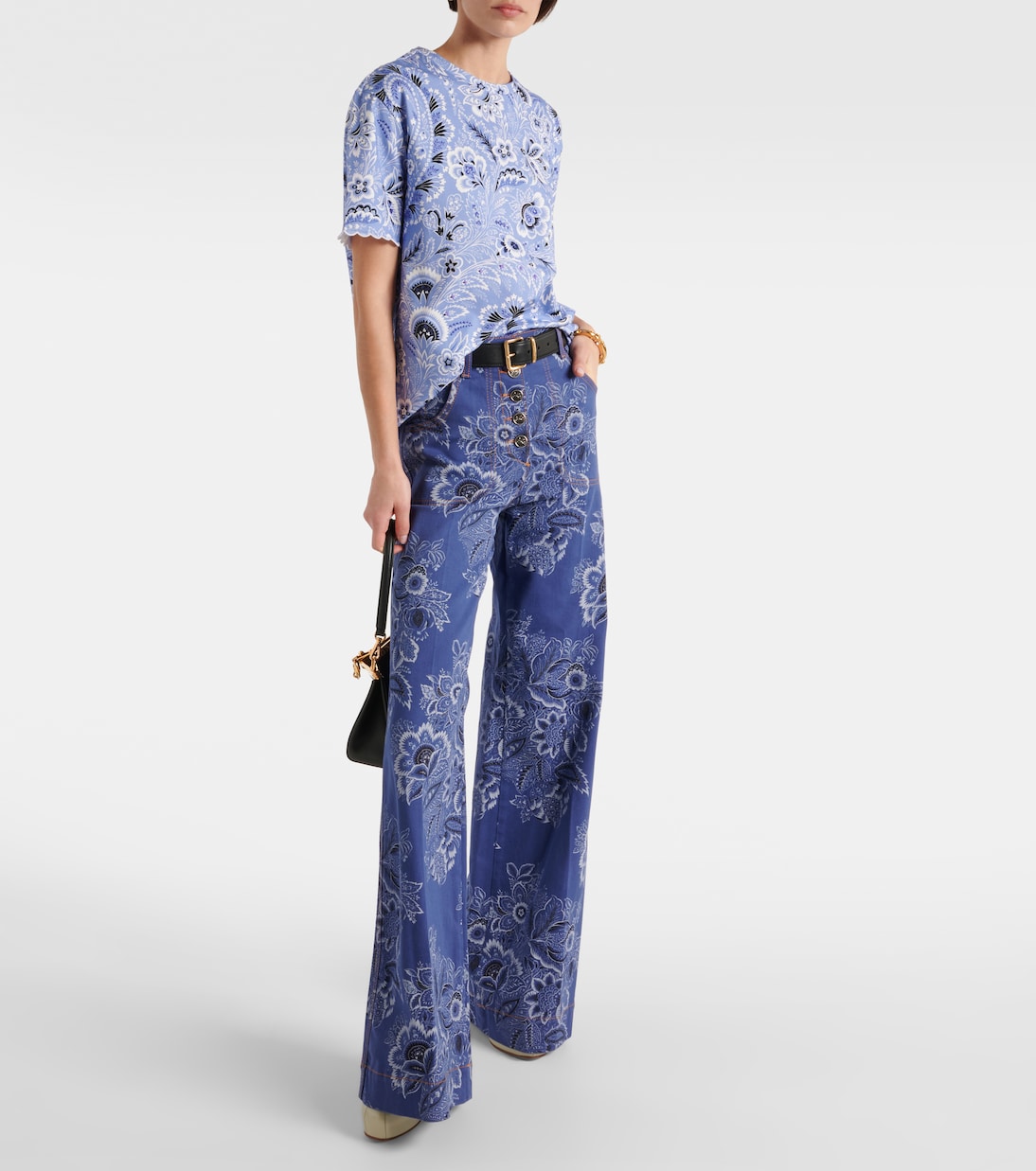 T-shirt in jersey di cotone con stampa | Etro