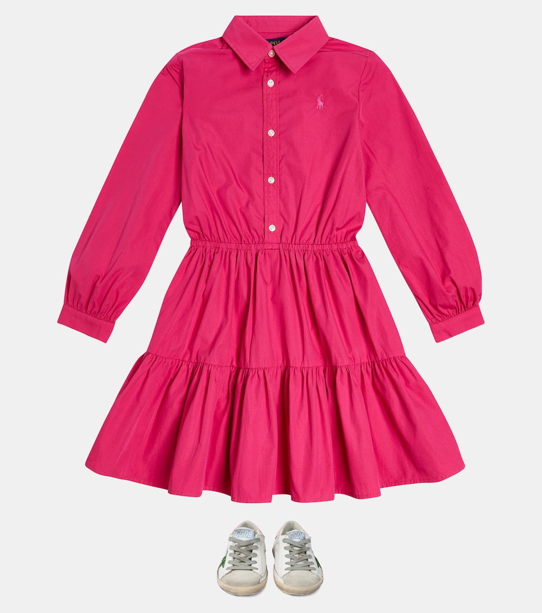 Robe en popeline de coton | Polo Ralph Lauren Kids