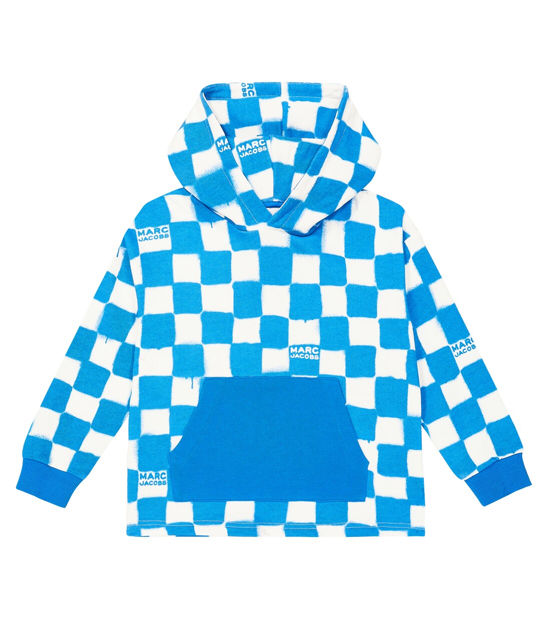 Sudadera con capucha de algodón a cuadros | Marc Jacobs Kids