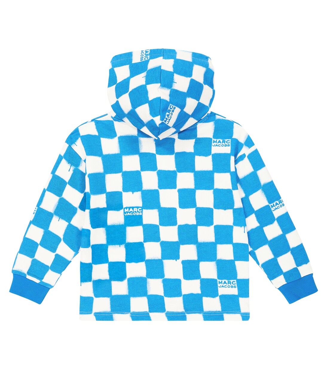 Sudadera con capucha de algodón a cuadros | Marc Jacobs Kids