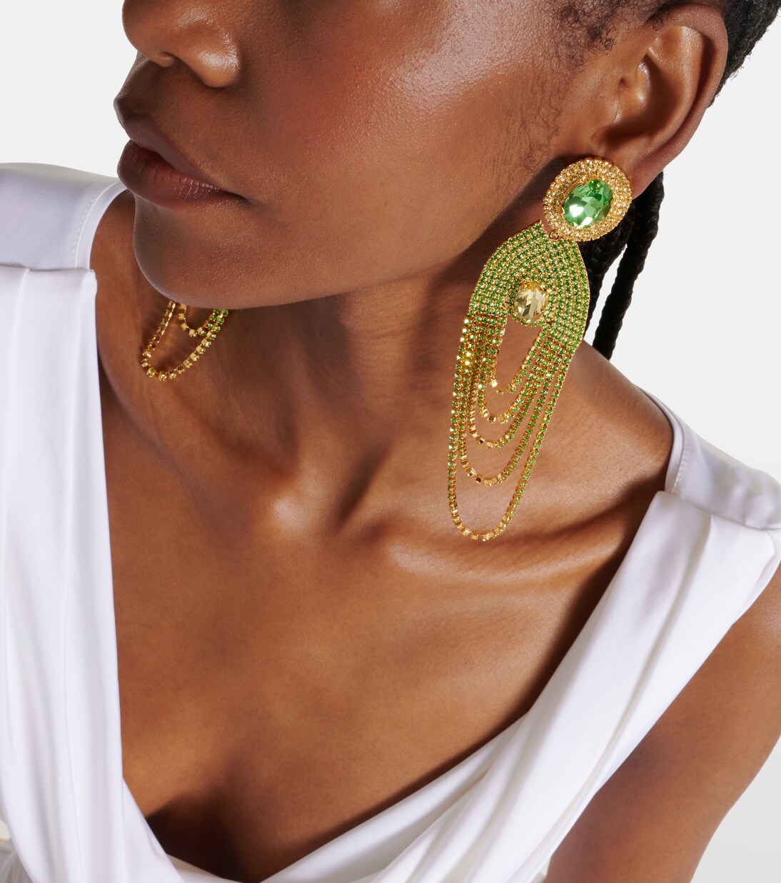 Boucles d'oreilles clip à cristaux | Magda Butrym