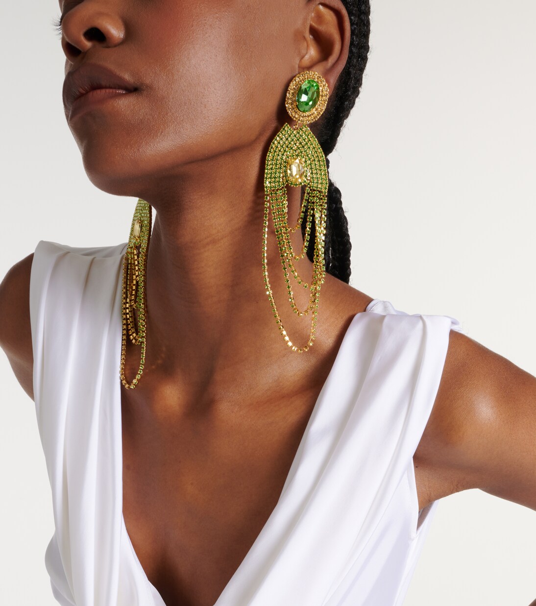 Boucles d'oreilles clip à cristaux | Magda Butrym