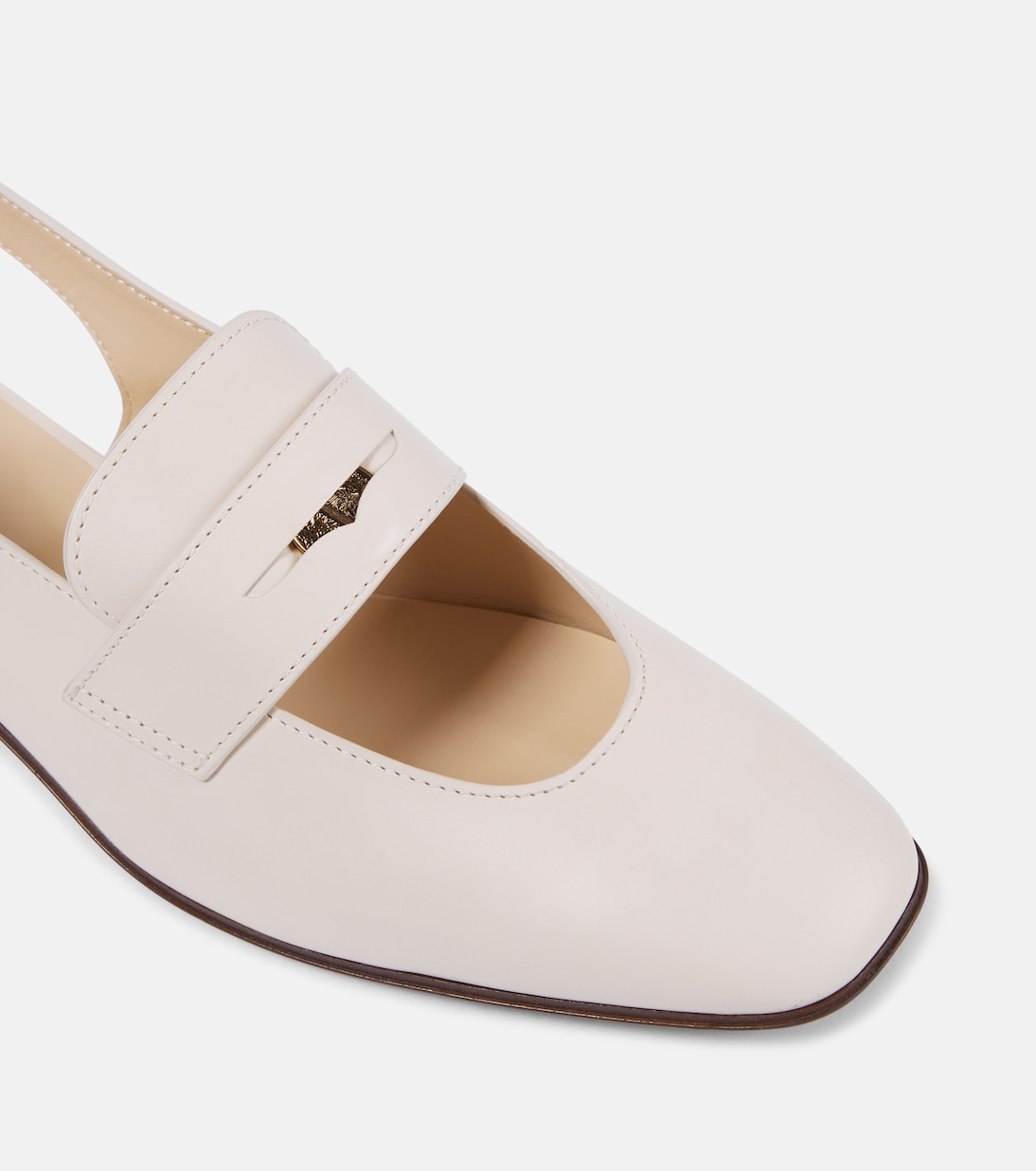 Cutout leather slingback flats | Tod's