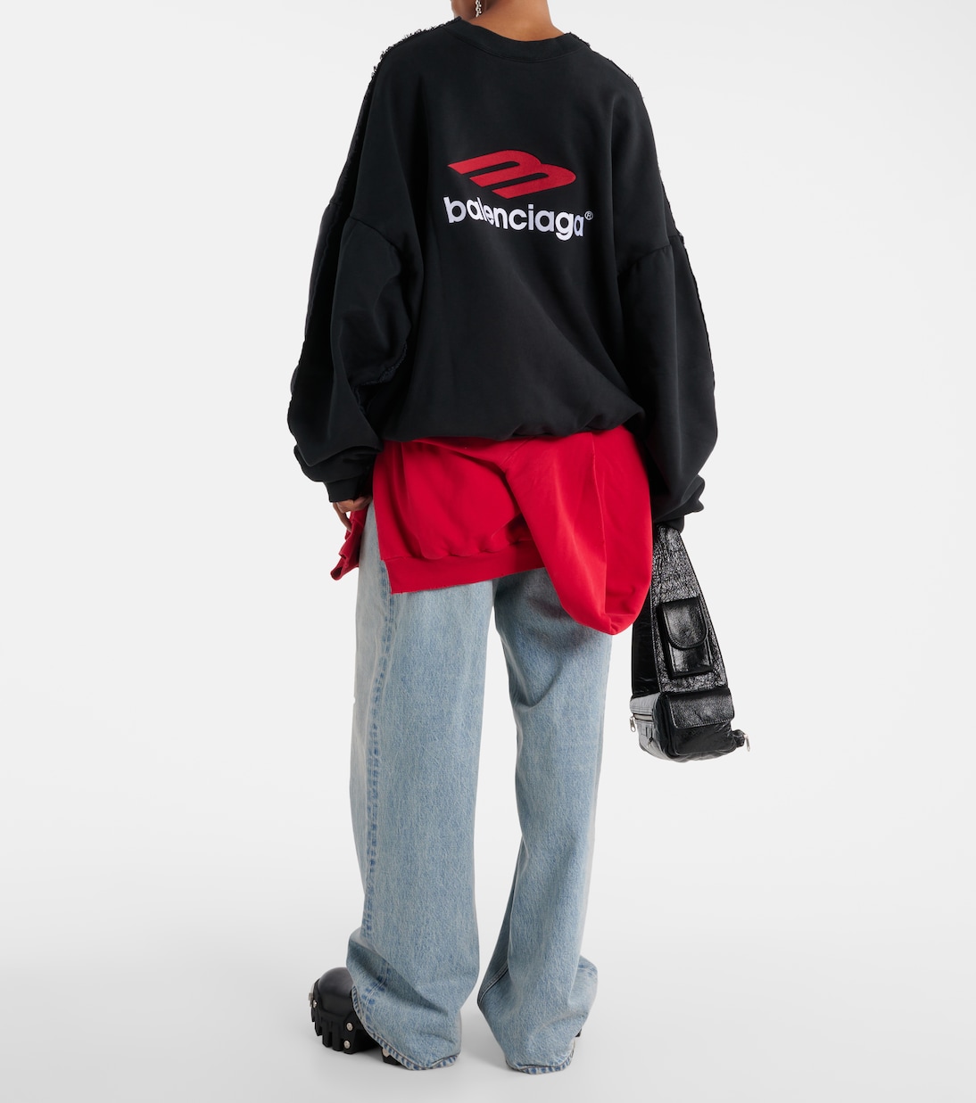 Felpa in jersey di cotone con logo | Balenciaga