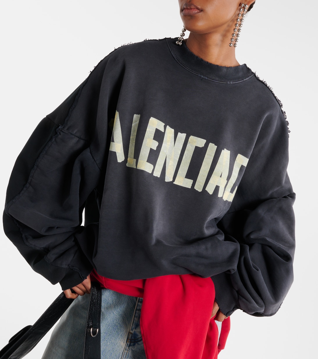 Felpa in jersey di cotone con logo | Balenciaga