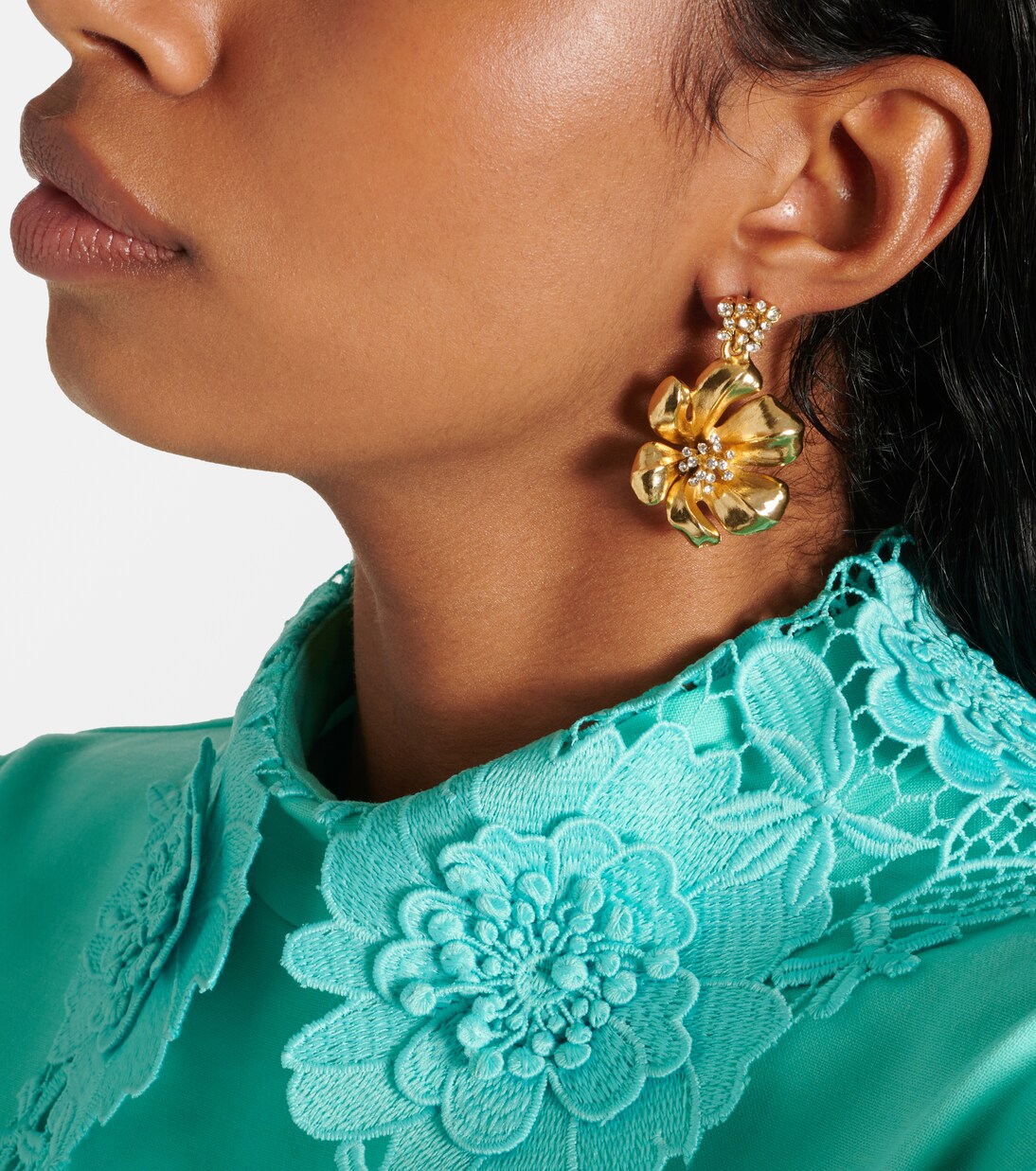Orecchini pendenti Flower | Oscar de la Renta