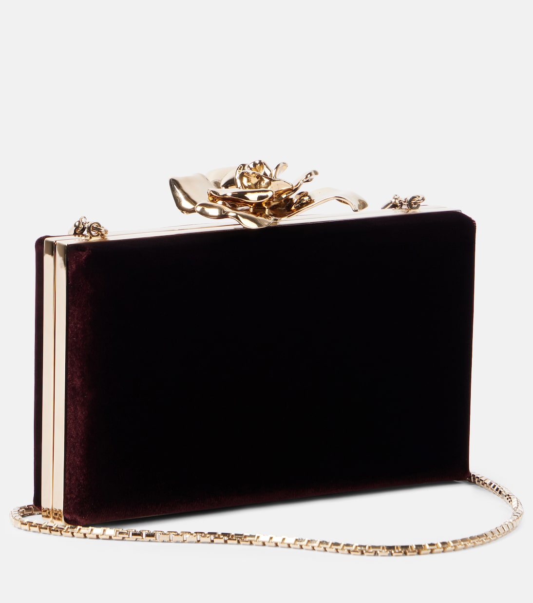 Pochette Frame Flower Mini en velours | Victoria Beckham