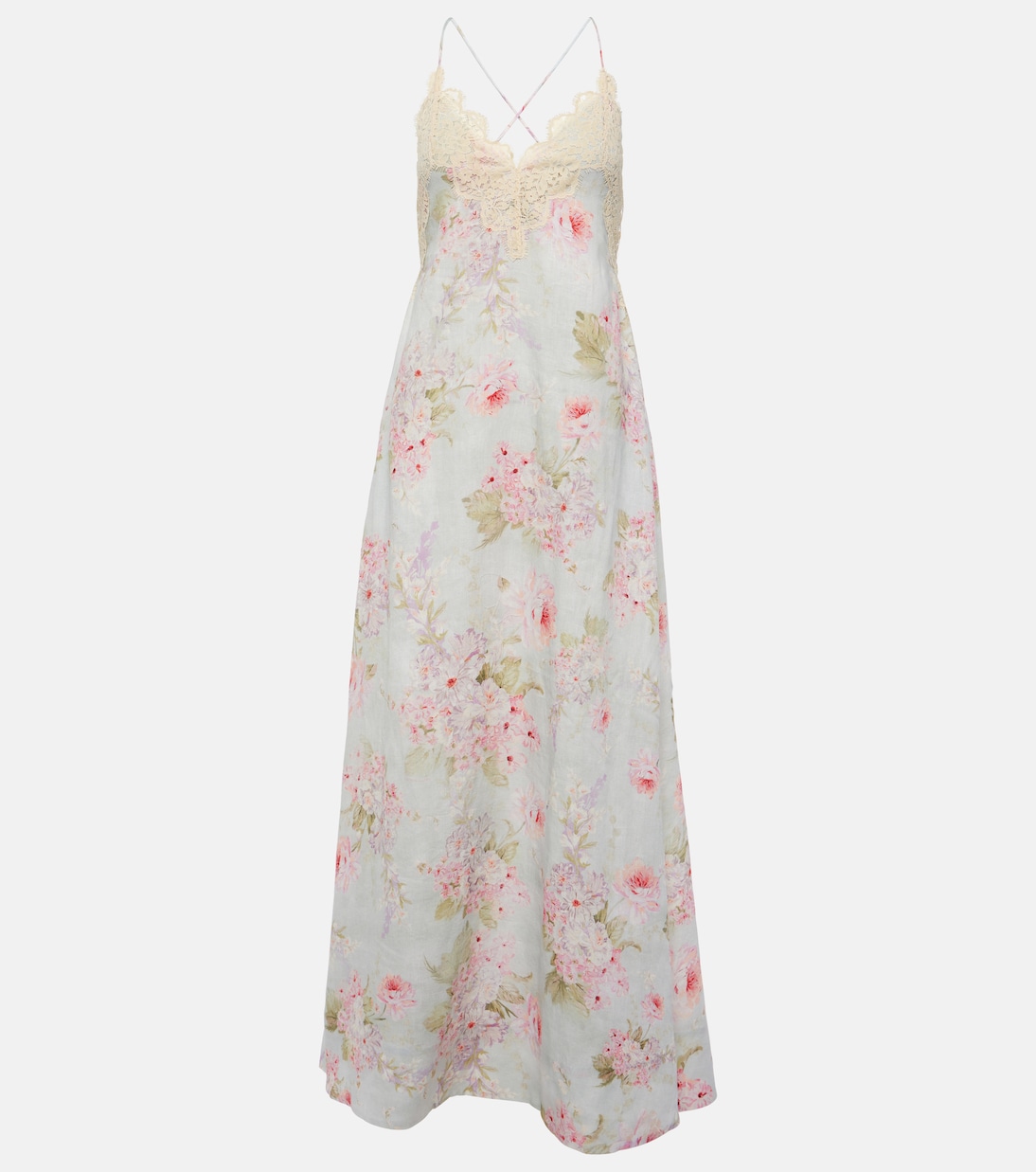 Maxikleid Halliday aus Leinen mit Spitze | Zimmermann