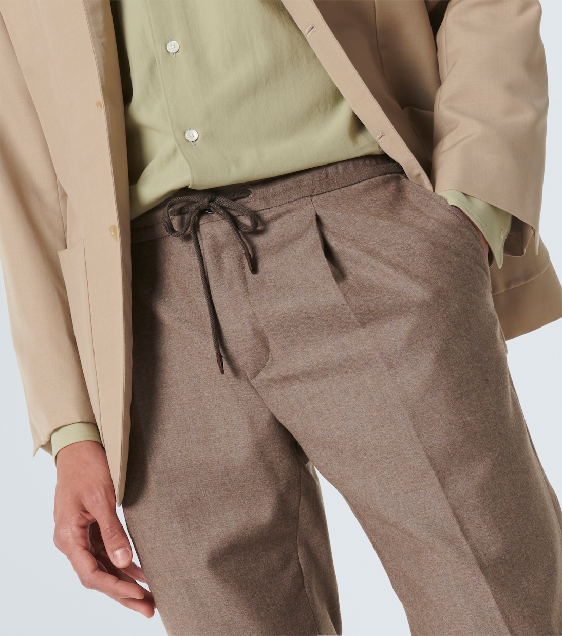Pantalones tapered de lana virgen | Incotex