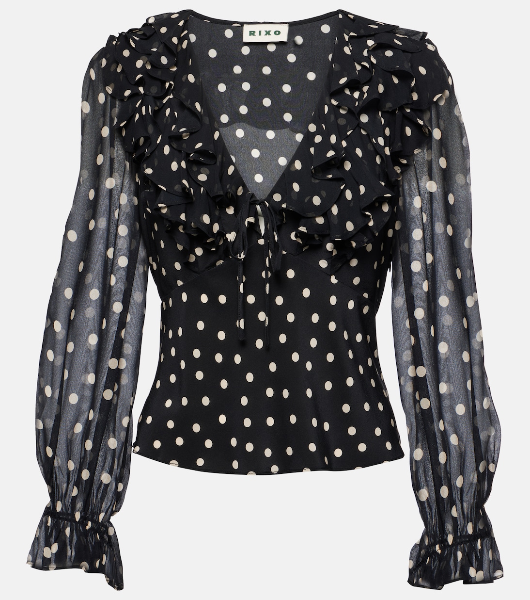 Blusa de Seda con Volantes Lasca de Rixo para Jóvenes Modernos