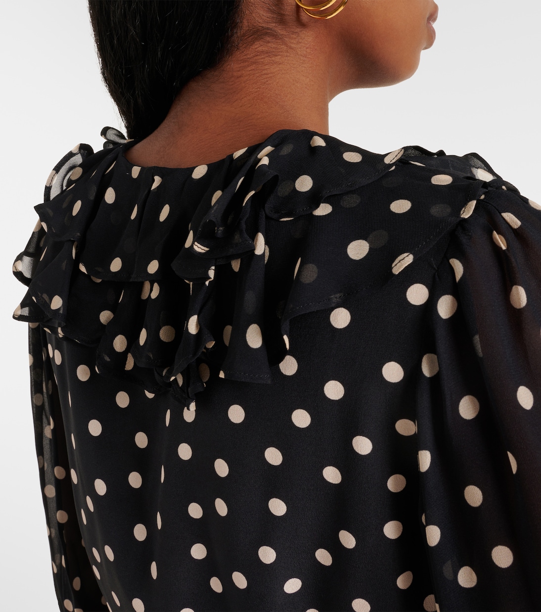 Blusa de Seda con Volantes Lasca de Rixo para Jóvenes Modernos