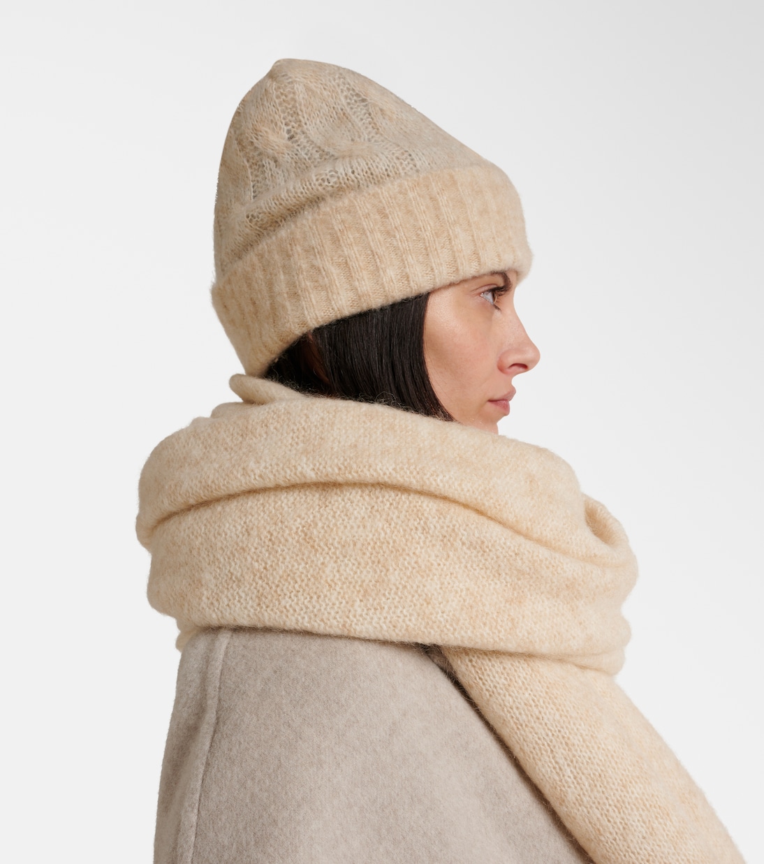 Berretto in mohair a trecce | Brunello Cucinelli