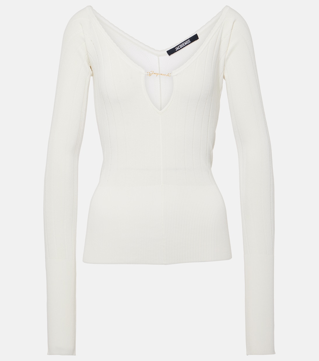 Le Haut Pralù scalloped ribbed-knit top | Jacquemus