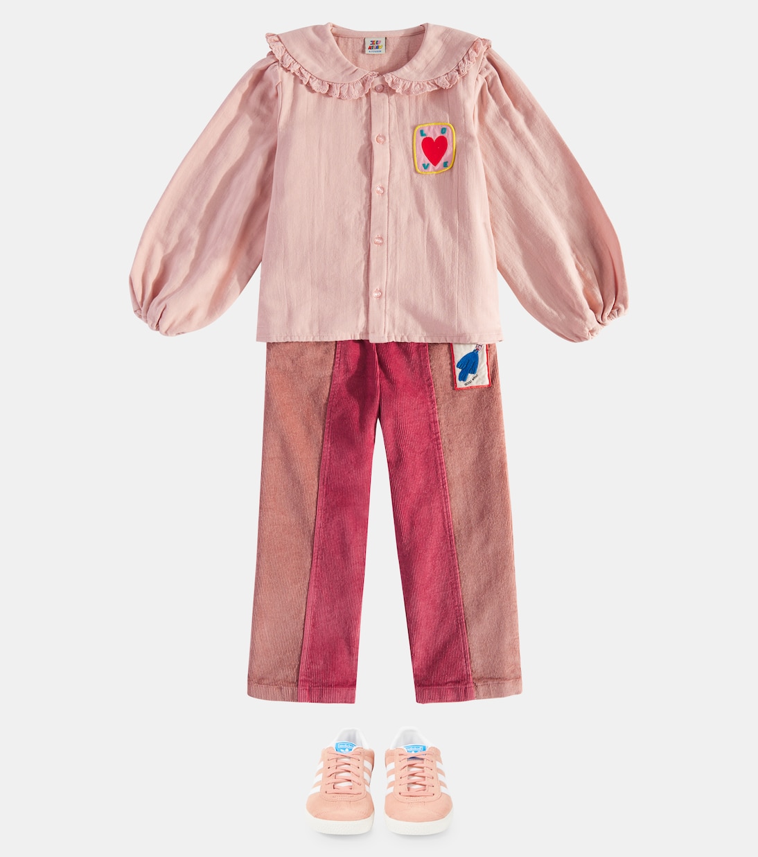 Bird colorblocked corduroy pants | Jellymallow