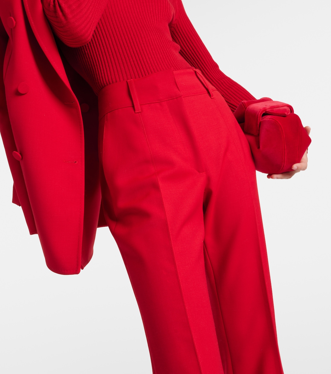 Rhein high-rise wool flared pants | Gabriela Hearst