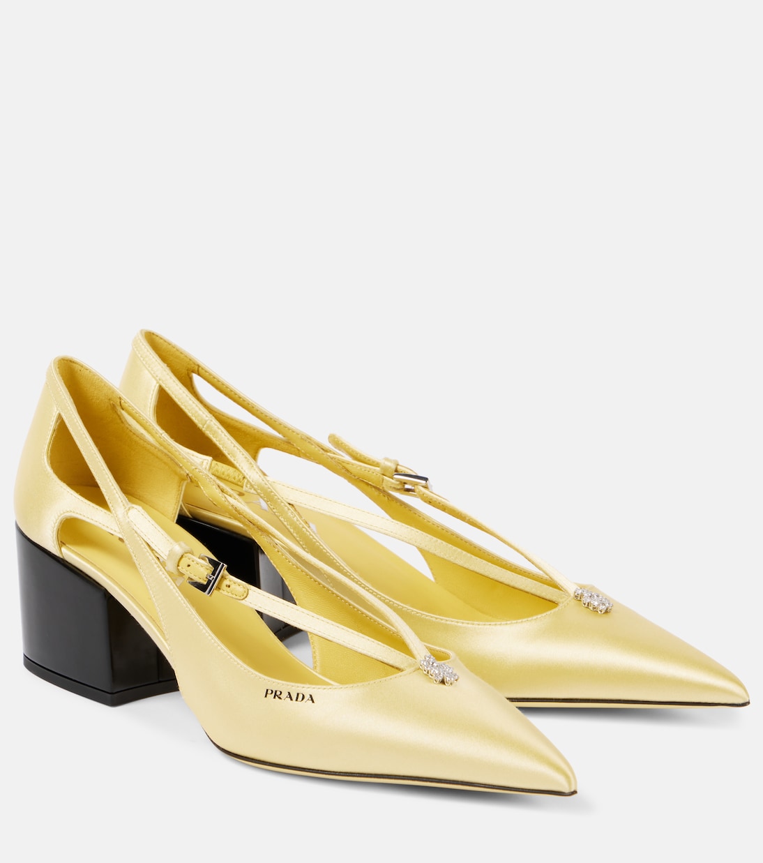 Escarpins 60 en satin à ornements | Prada