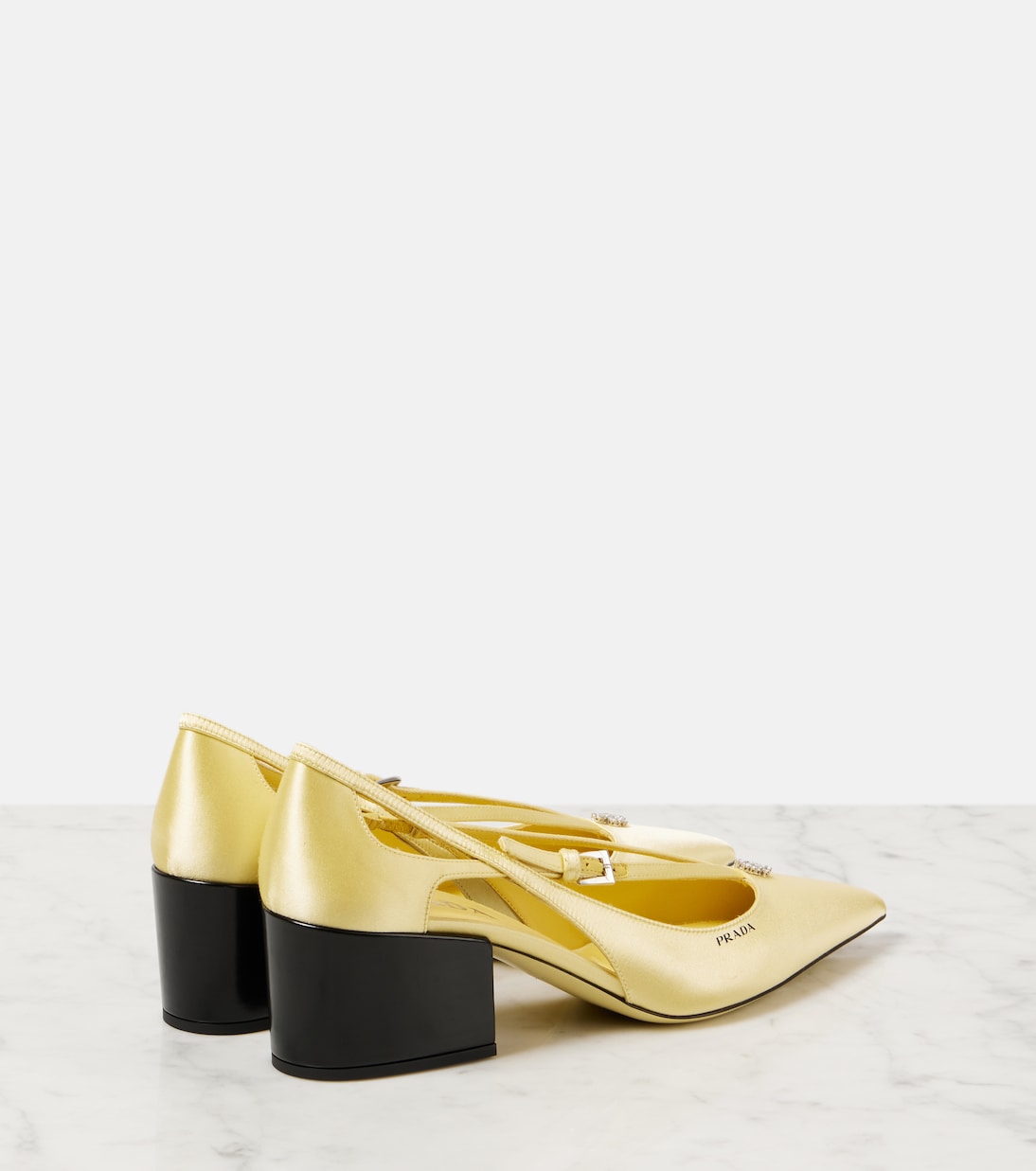 Escarpins 60 en satin à ornements | Prada