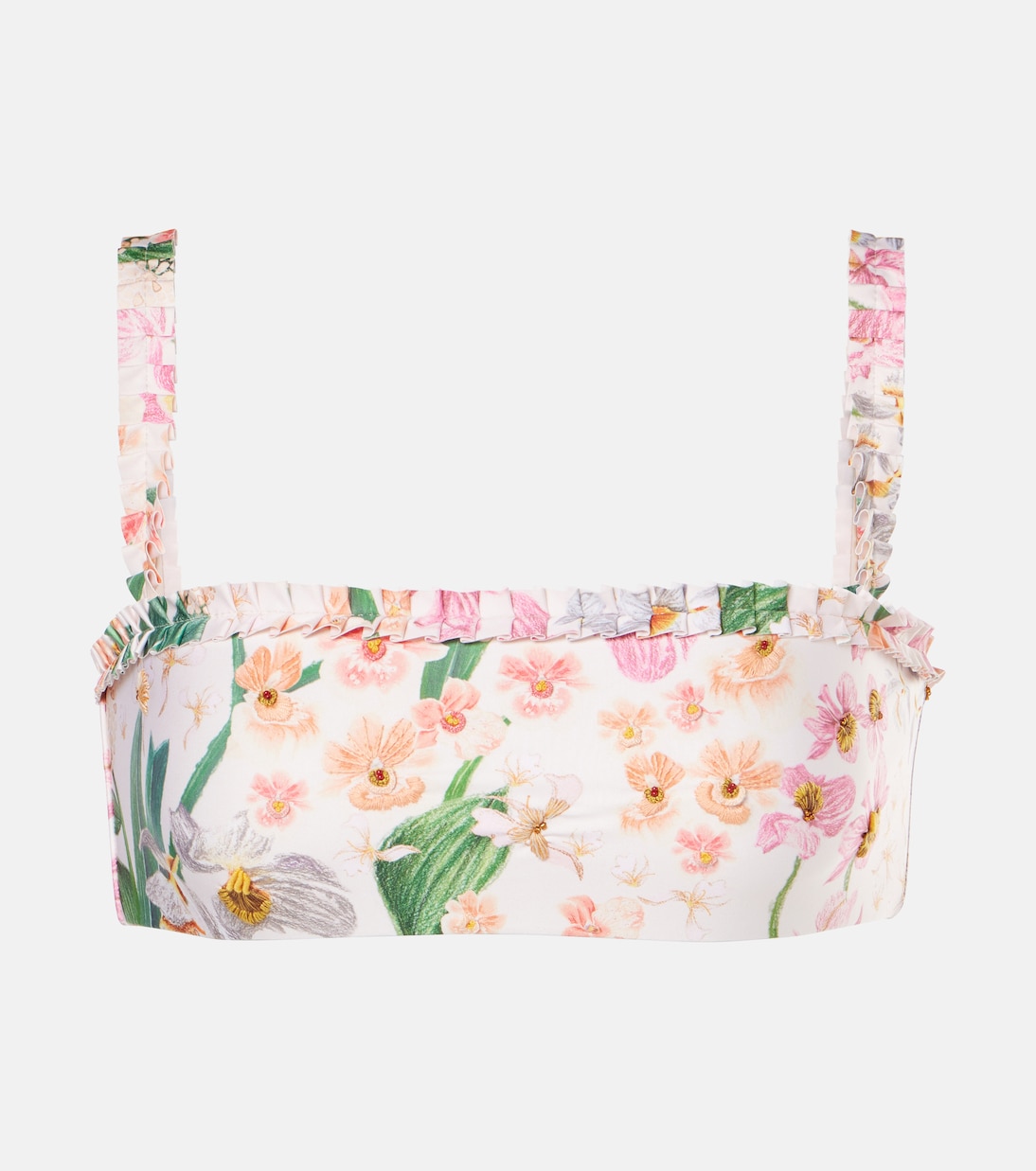 Top de bikini Olmo Jardinera bordado | Agua by Agua Bendita